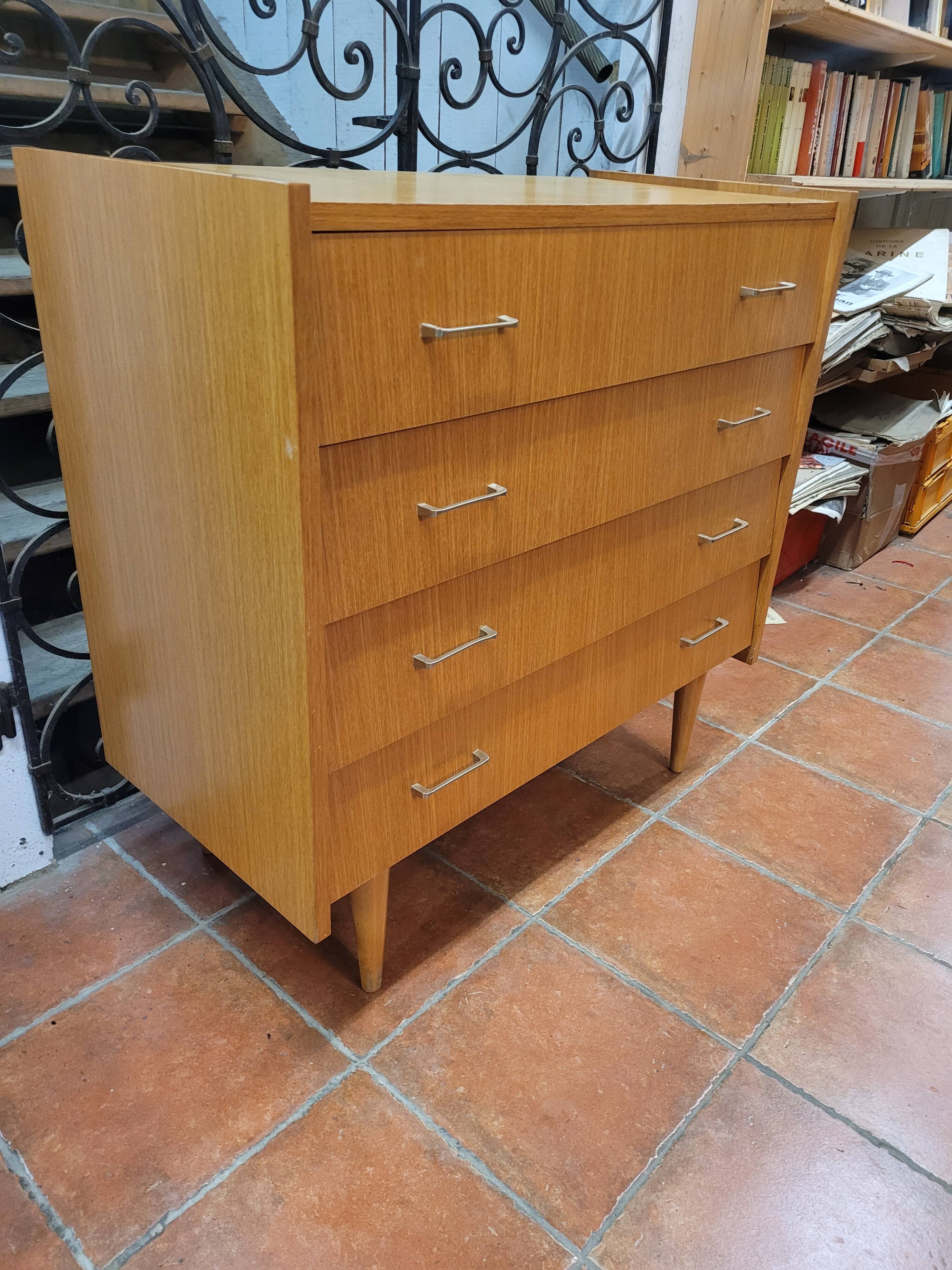 Vintage oak chest of drawers from the 60s
