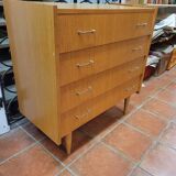 Vintage oak chest of drawers from the 60s