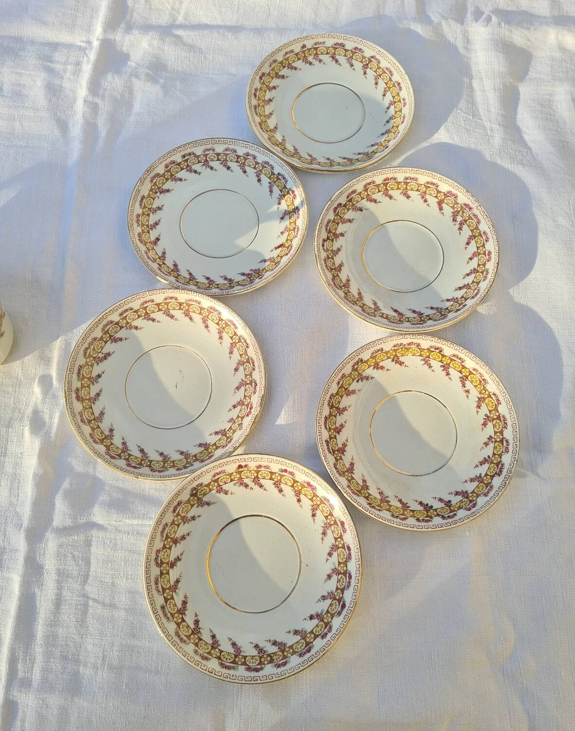 Gien opaque porcelain cups from the early 20th century