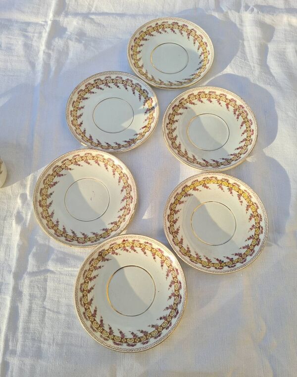 Tasses porcelaine opaque Gien début Xxieme