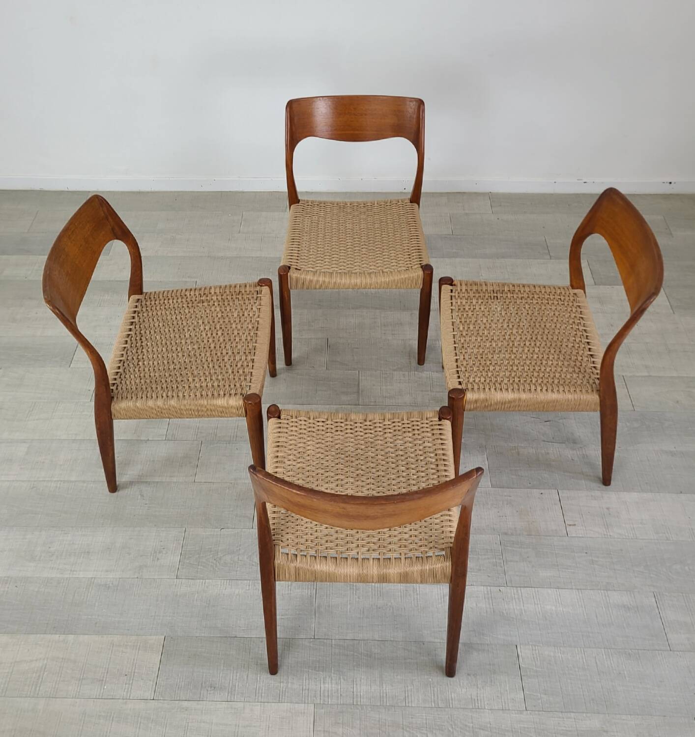 Chaises scandinave teck Design Fristho Franecker vintage années 1960