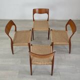 Scandinavian teak chairs Design Fristho Franecker vintage 1960s