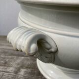 Plain white Creil soup tureen