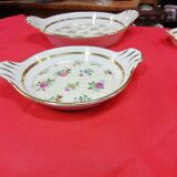 Set de 4 plats ou ramequins  fleuris