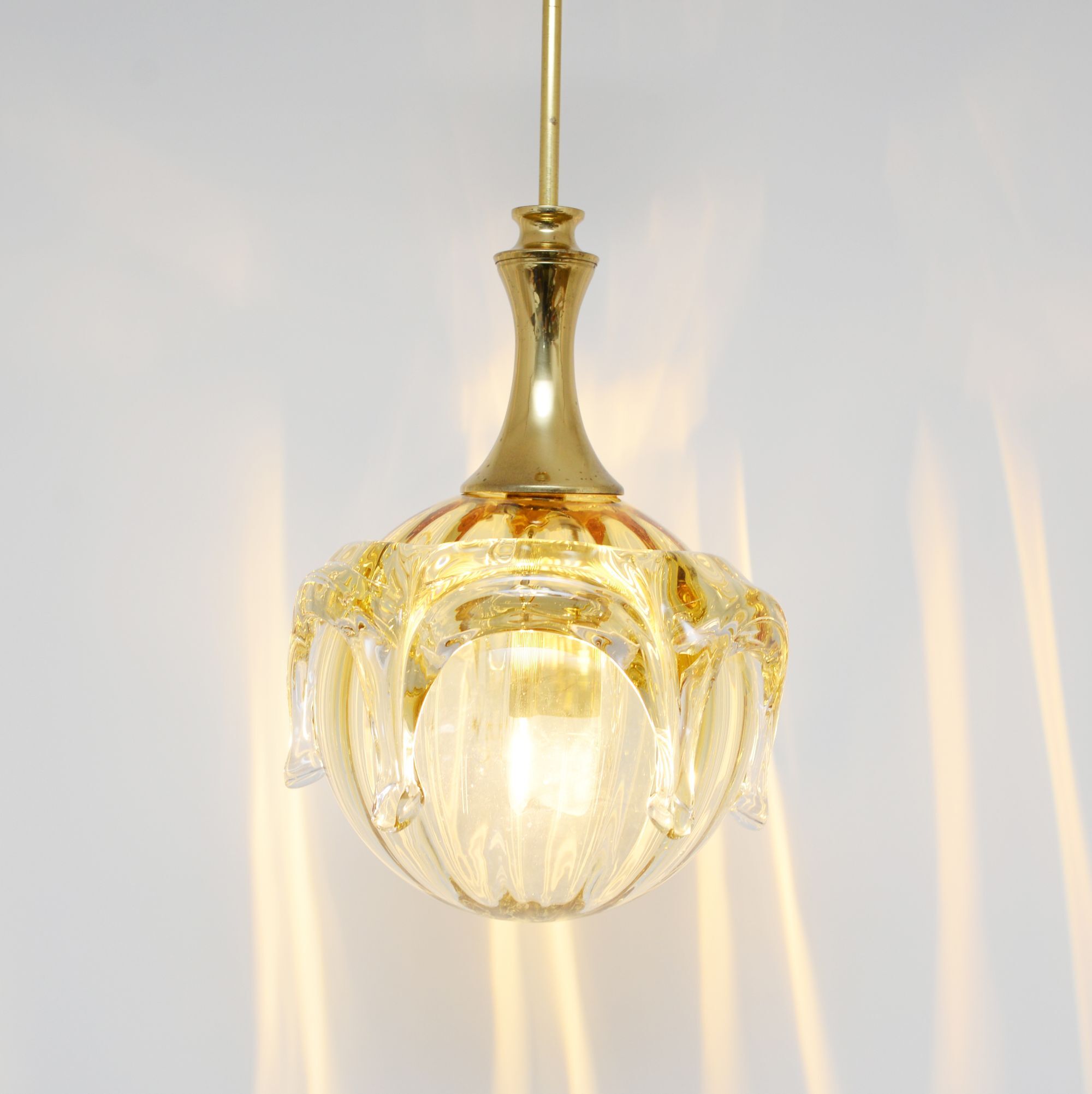 Glass Doria lamp, Germany 1970s