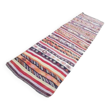 Tapis de couloir turc vintage 80x295 cm