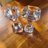Pair of crystal candlesticks by Villeroy & Boch – 1970s – Perfect condition
