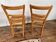 Série de 4 chaises bistrot vintage bois clair