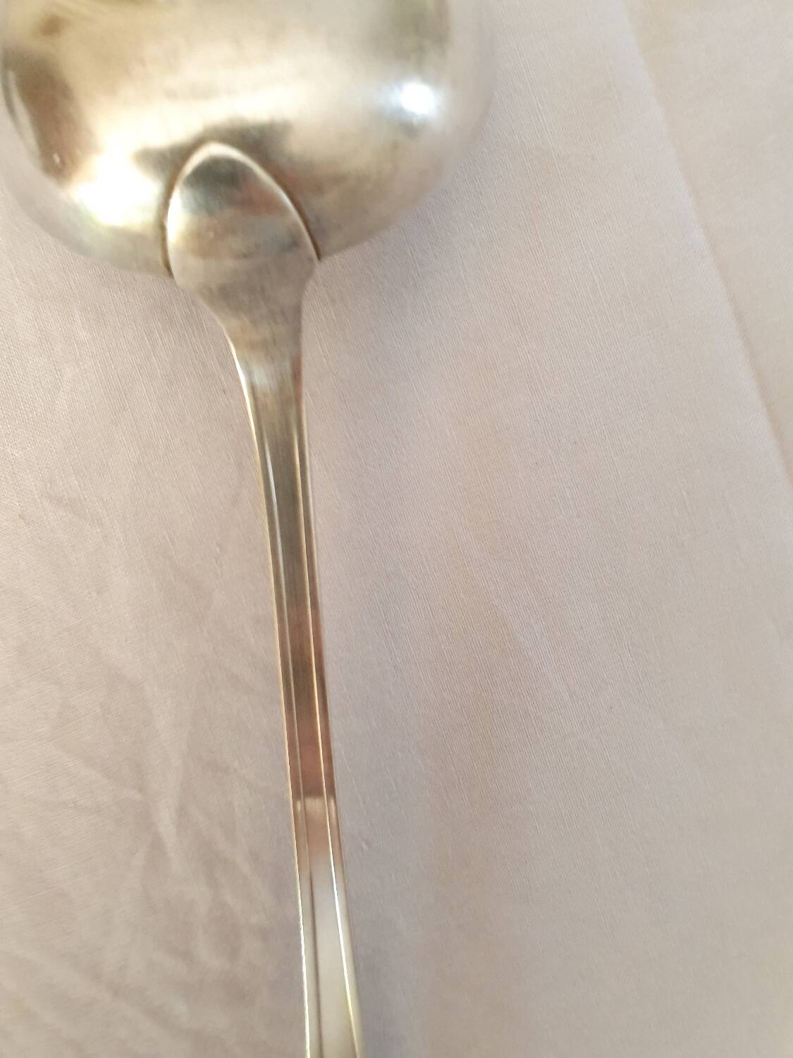 Louche set and 8 tablespoons Alfenide Christofle