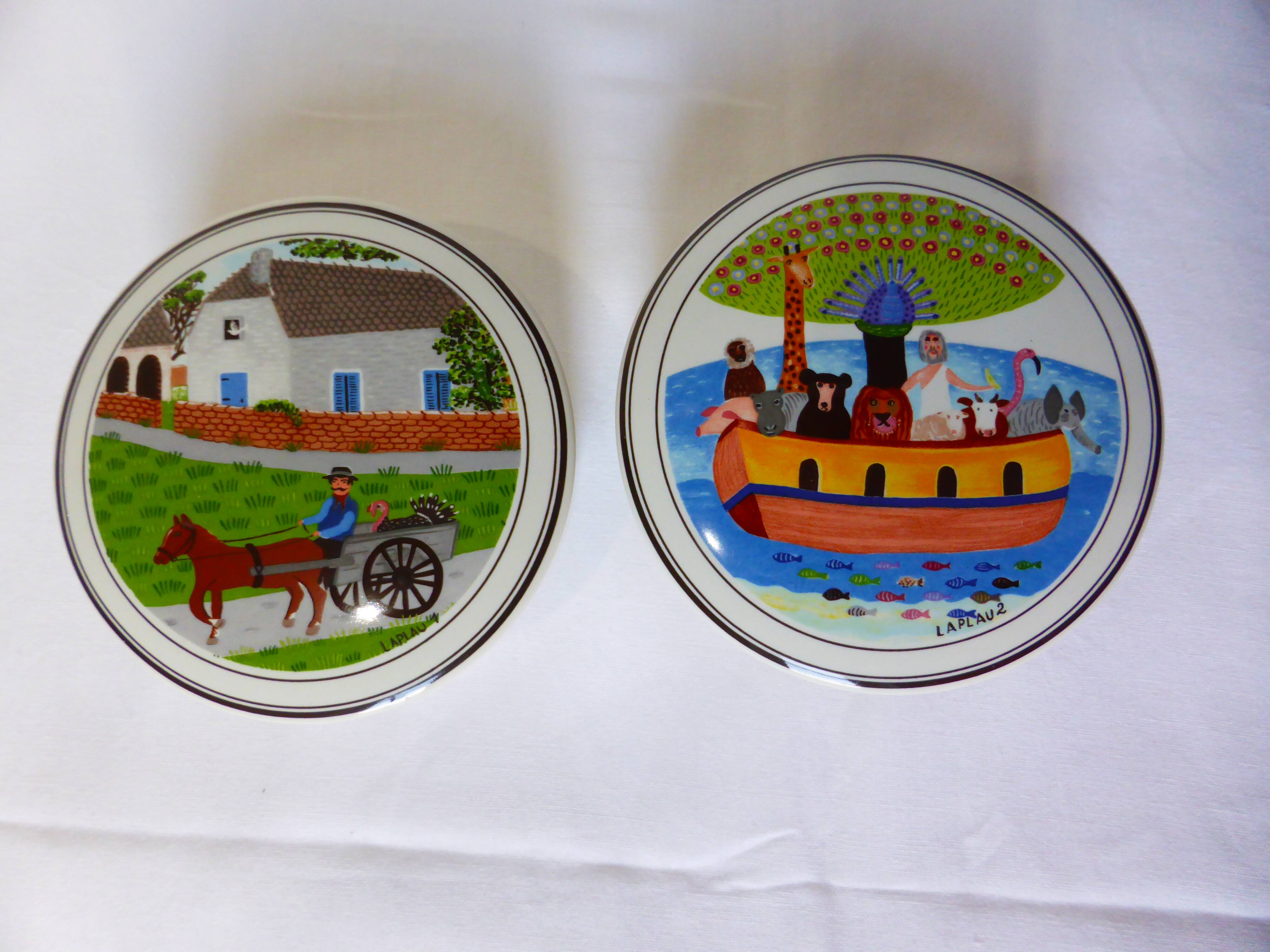 set of 2 Villeroy and Boch boxes naive decoration Noah's Ark 220572