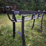 Wrought iron log holder or plant stand