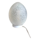 Table lamp "egg" in Clichy glass and white metal