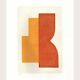Painting on paper - ella - yellow and orange - signed eawy