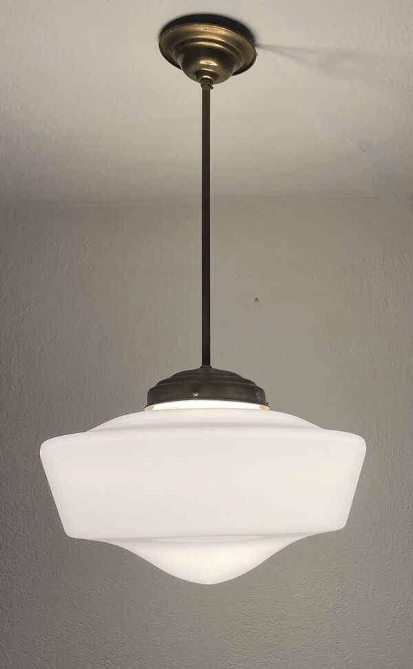 Suspension opale blanche par Gispen