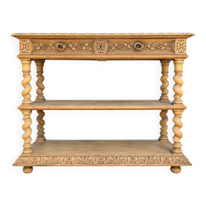 Console chêne brut massif