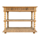 Console chêne brut massif décor végétal sculpté fin XIXe