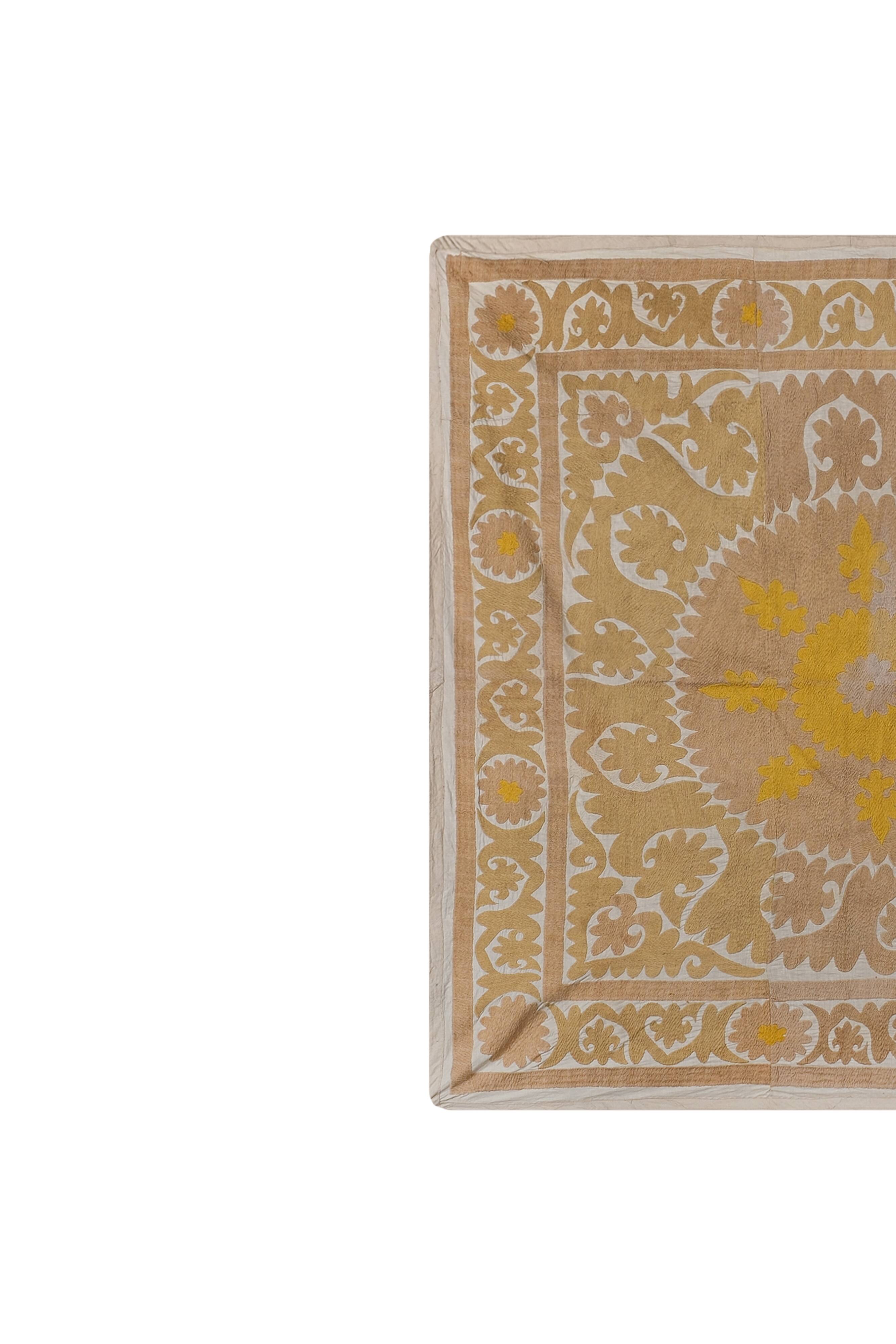 Hand knotted rug, vintage turkish rug 152x152 cm