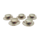 5 cups lot with French-made earthenware saucers size: height -5.5cm- D-8.5cm-