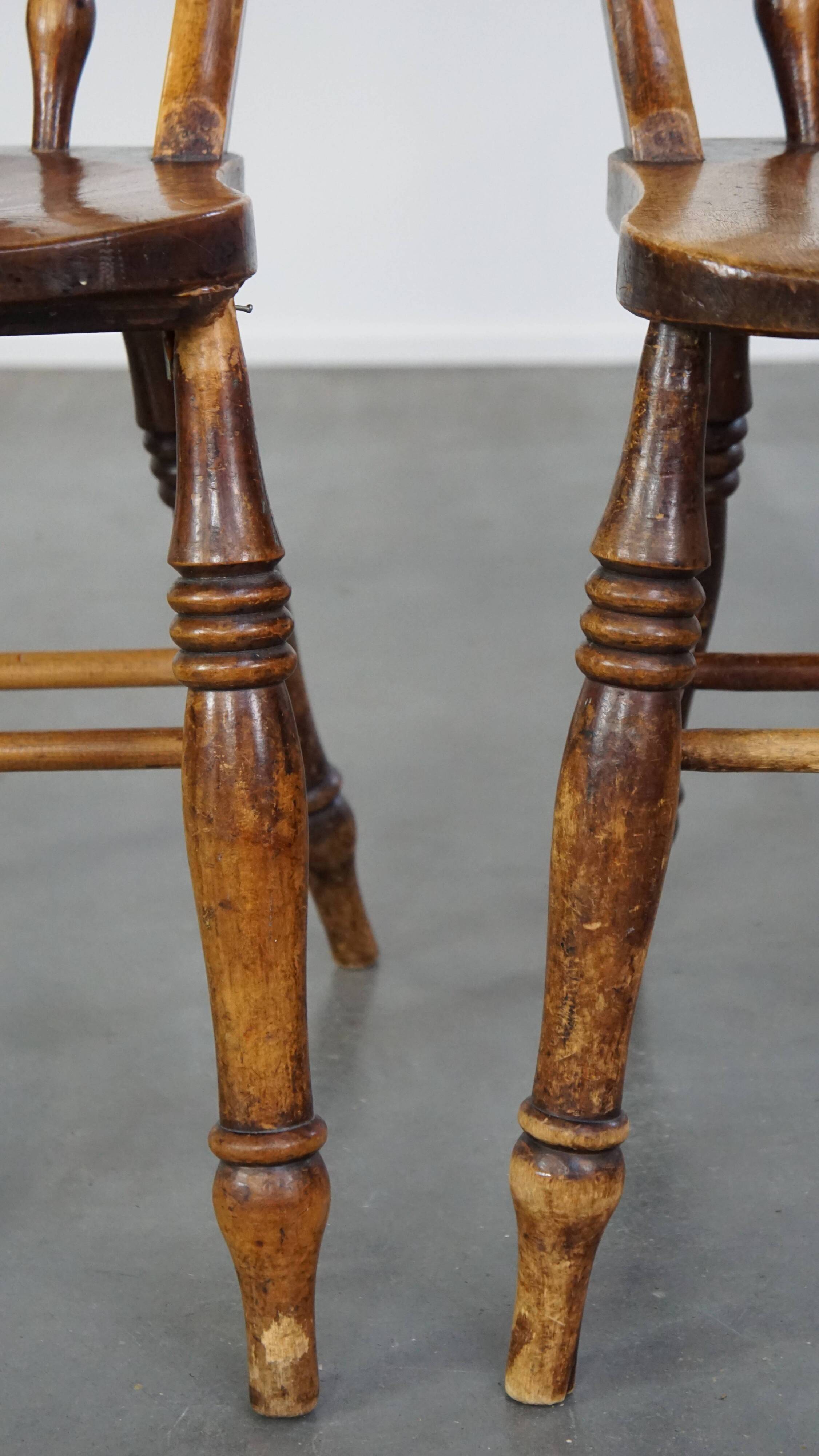 Set of 2 antique dining chairs from the mid-19th century