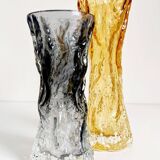 1970s Brutalist Art Glass Vases by Kurt Wokan, Handmade in Germany