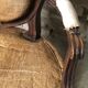 Louis XVI period medallion armchair