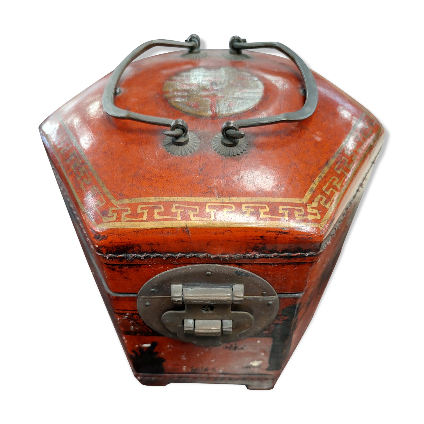 Used octagonal Chinese chest