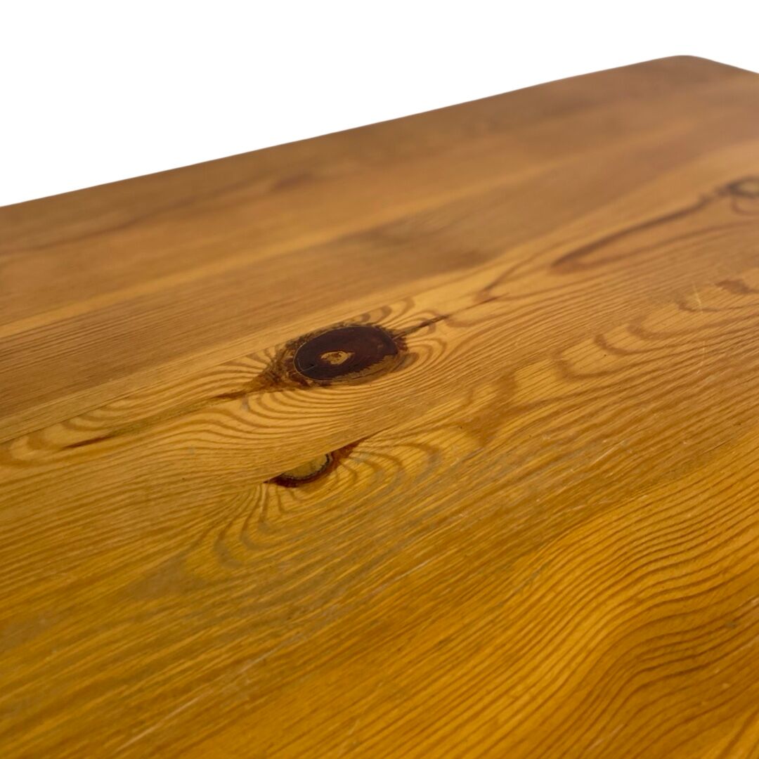 Vintage side table Ate van Apeldoorn Pine wood 1970s Dutch Design