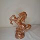 Glazed ceramic rearing horse statuette – vintage piece