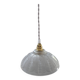Antique opalescent pressed glass cup pendant lamp, art deco portable lamp