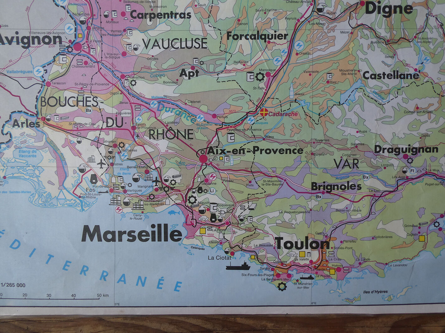 School map "Provence - Côte d'Azur"