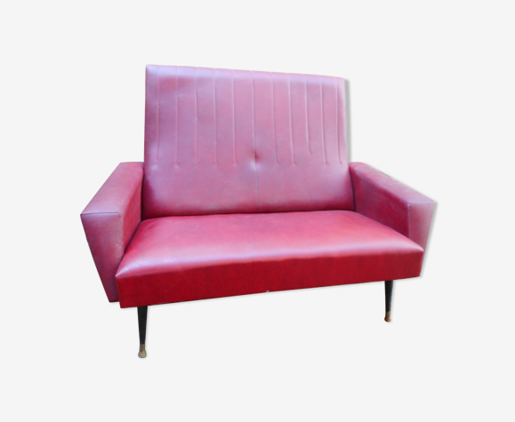 Sofa 2 place skai red