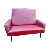 Sofa 2 place skai red