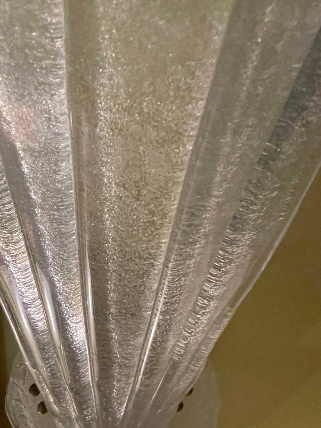 Barovier Toso large Murano glass wall lamp, Italy 1980s