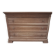 Three-drawer beech chest of drawers