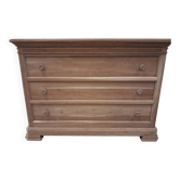 Commode trois tiroirs en hêtre