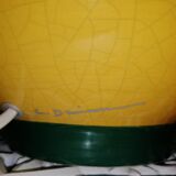 Lampe signé Louis Drimmer en porcelaine craquelée
