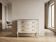 Commode vintage courbée avec plateau en marbre - Rénovée