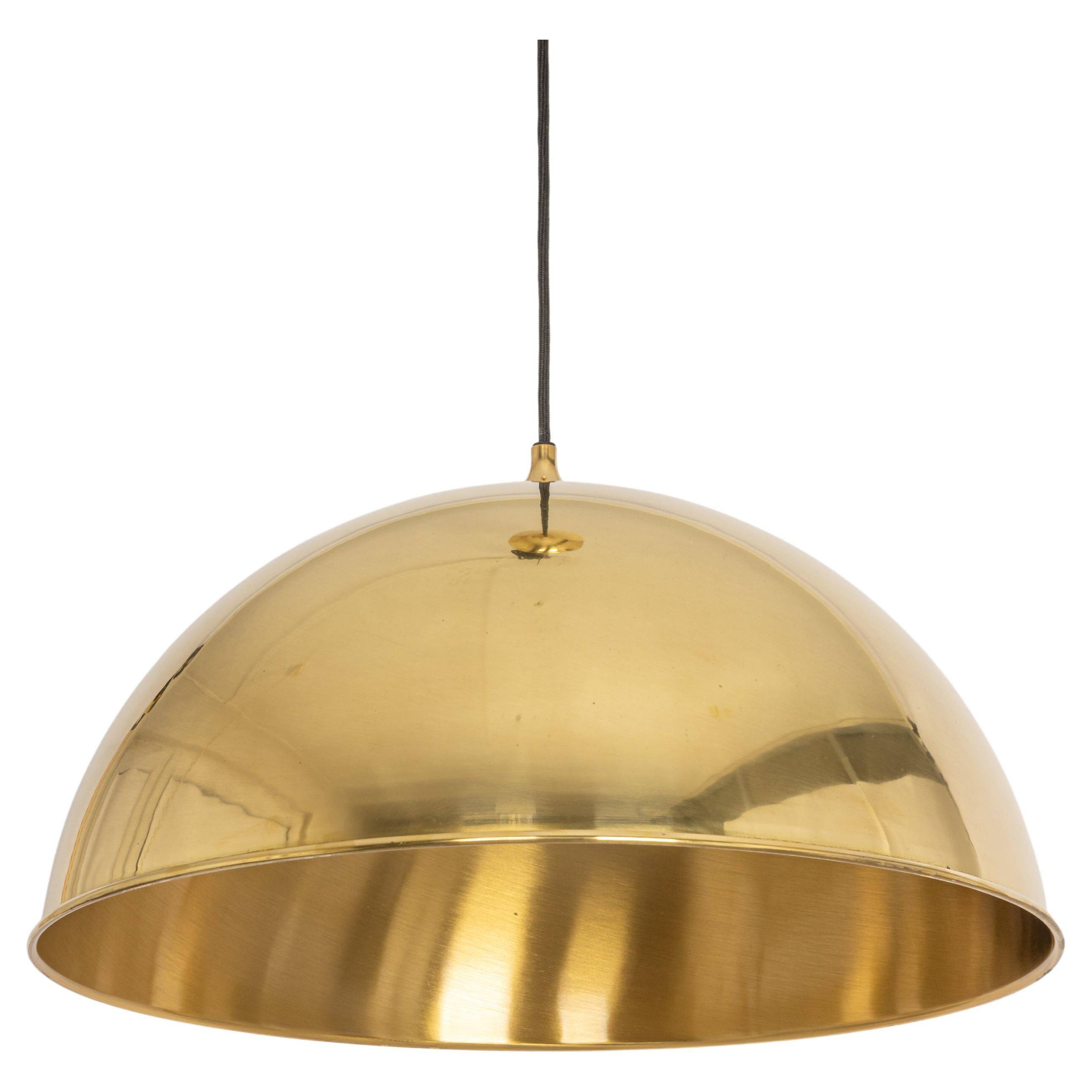 Large suspended brass chandelier by Florian Schulz, Germany.