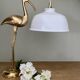 Vintage lampshade pendant light in white opaline