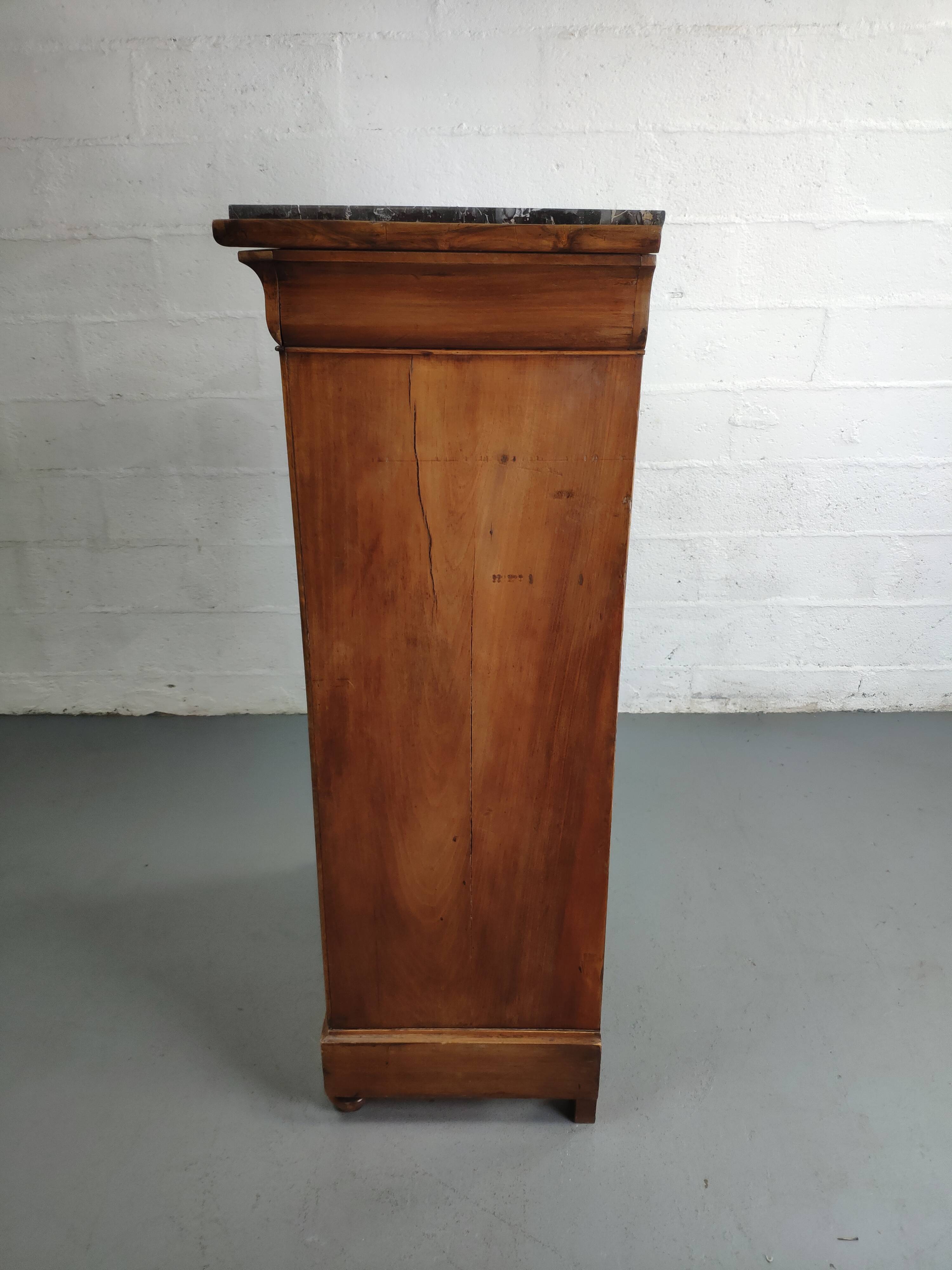 Secretary style Louis Philippe in walnut bramble