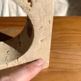 Travertine candle holder, 1970