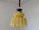 Beige Glass Pendant Light, Mid Century Modern Retro Chandelier, Yugoslavia