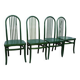 Lot de 4 chaises bistrot vintage Baumann Eden en bois vert