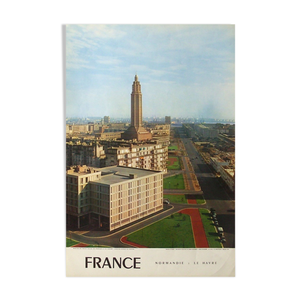 Affiche de Tourisme 1960 France - Le Havre — Beyit