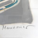 MANESSIER The Water and Purity, 1959. Original lithograph signed in pencil.