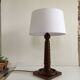 Art deco lamp rosewood carved
