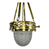 Viennese Secession Suspension in Brass attributed to Kolo Moser & Jutta Sika