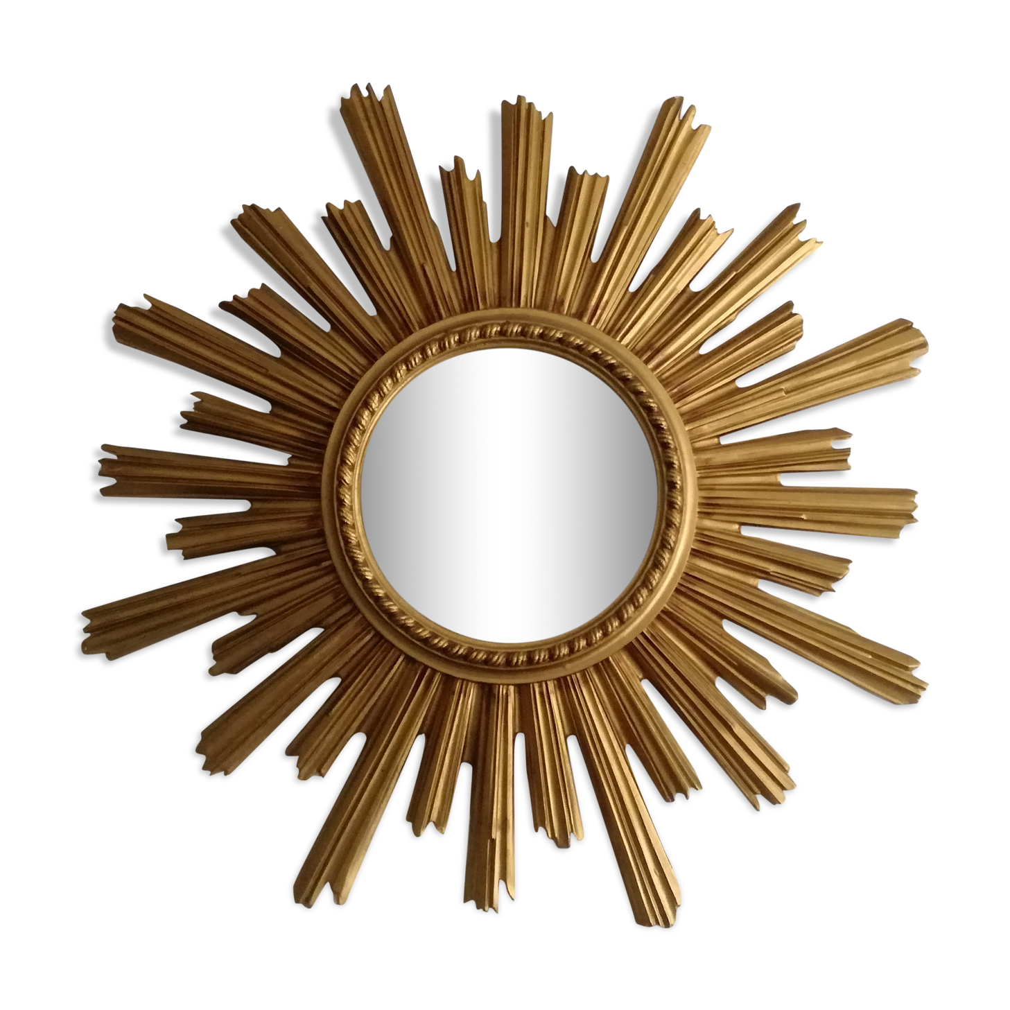 Golden sun mirror, 1960s, 60cm