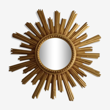 Golden sun mirror, 1960s, 60cm