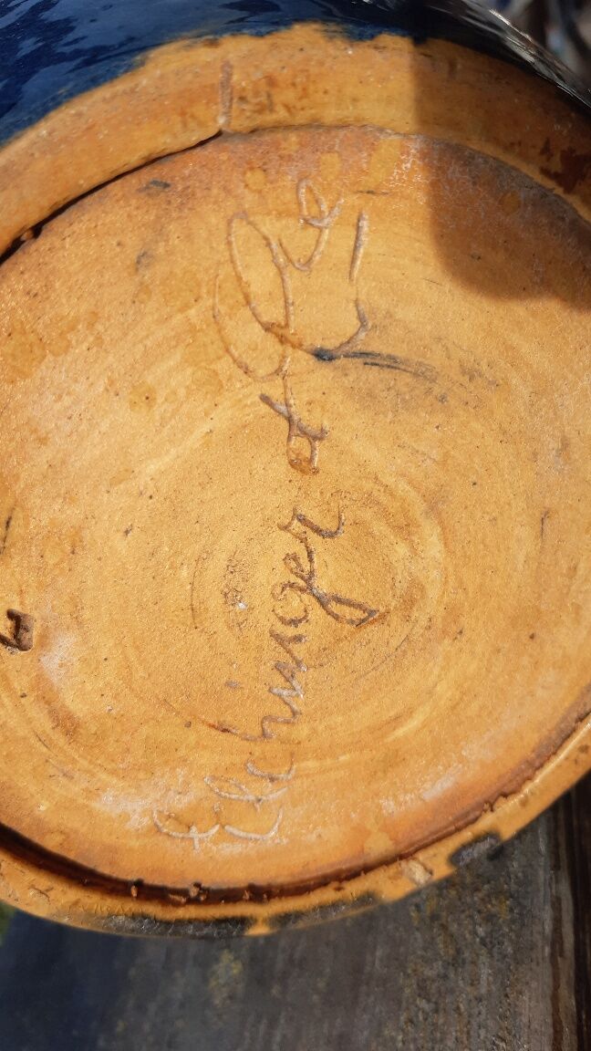 Vase Elchinger terre cuite vernissée